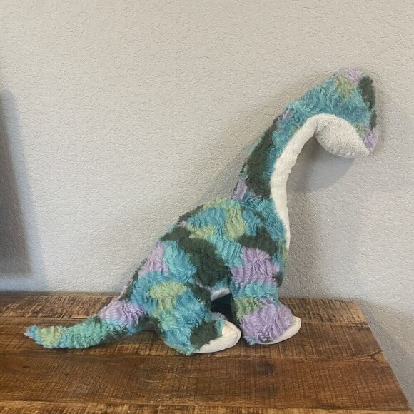 Gitzy 18" Plush Tie-Dyed Brachiosaurus Blue Green Tall Large Stuff Animal - Picture 8 of 10